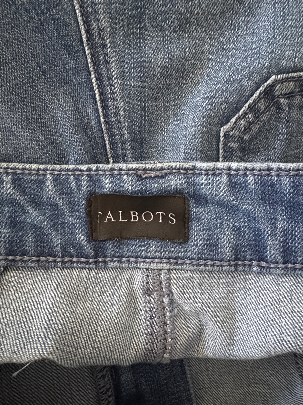 *Talbots Classic Jean Trouser Wide Leg Jean Medium Blue Pockets Status Buttons - Picture 13 of 16